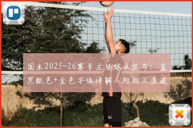 国米2025-26赛季主场球衣发布：蓝黑配色+金色字体详解，附购买渠道与球迷评测